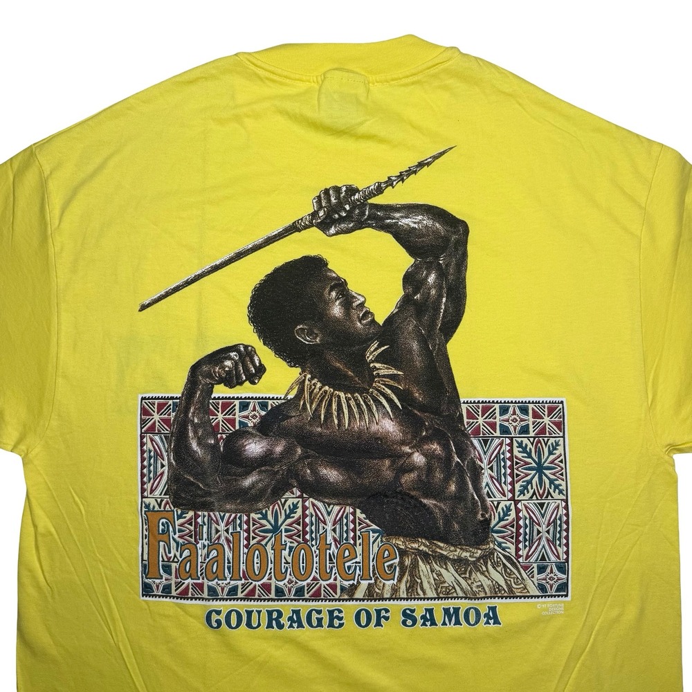 Vintage 90s Samoan Strength Faalototele Courage of Samoa warrior shirt XL
